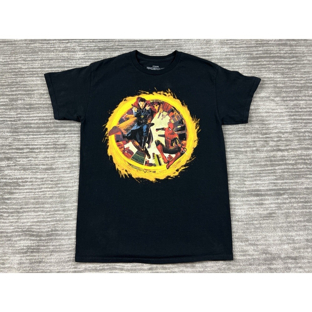 Spider-Man No Way Home Shirt Mens Medium Black Marvel Studios Graphic‎ Tee